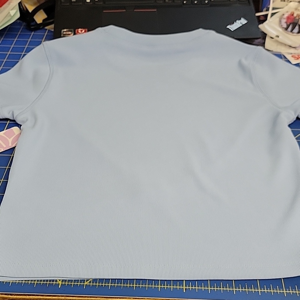 ebb & flow Light Blue Women's Ribbed Top Large - Picture 7 of 7